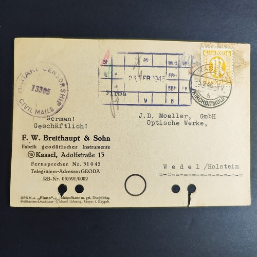 Zensurpost 1946 postkarte - zensurpost, 1946: